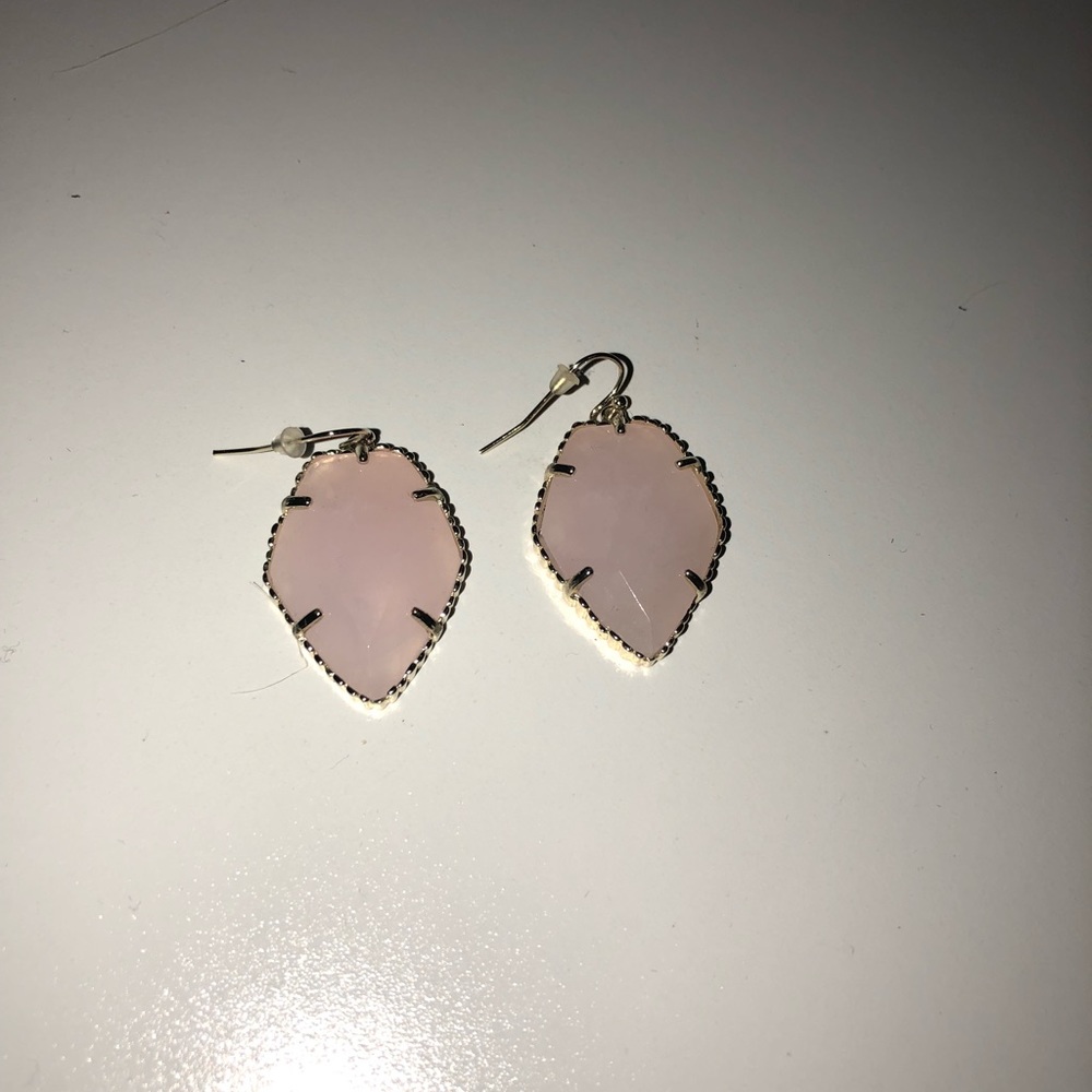Kendra Scott Gold/Rose Quartz Corley Earrings
